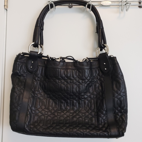 Donald J Pliner Leather Shoulder Bag - Picture 1 of 13